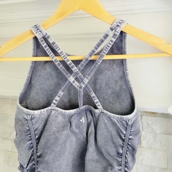 NUX Yoga Spellbound Cami Light Compression Tank Top Steel Mineral Wash M Medium - Picture 6 of 9